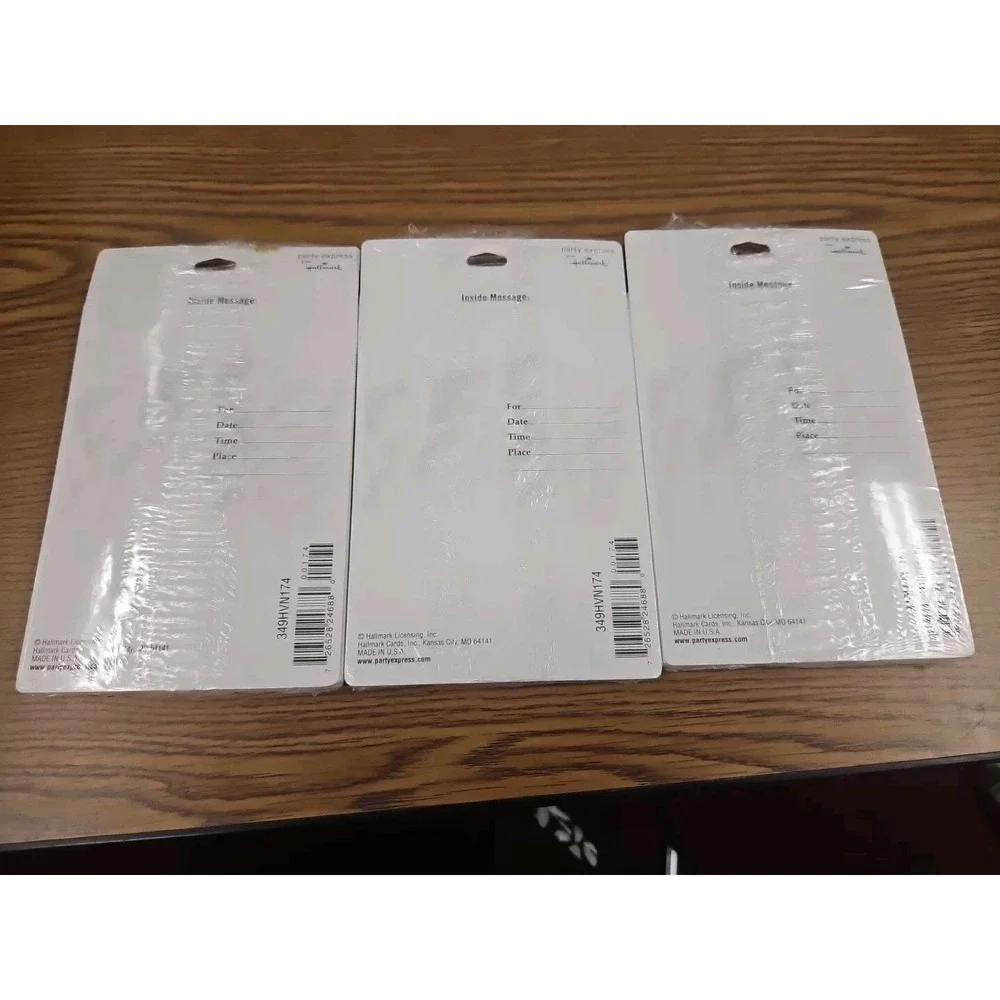 Halloween Hallmark Party Invitations 3pks Cards Haunted‎ Hotel & Skeleton NIP
